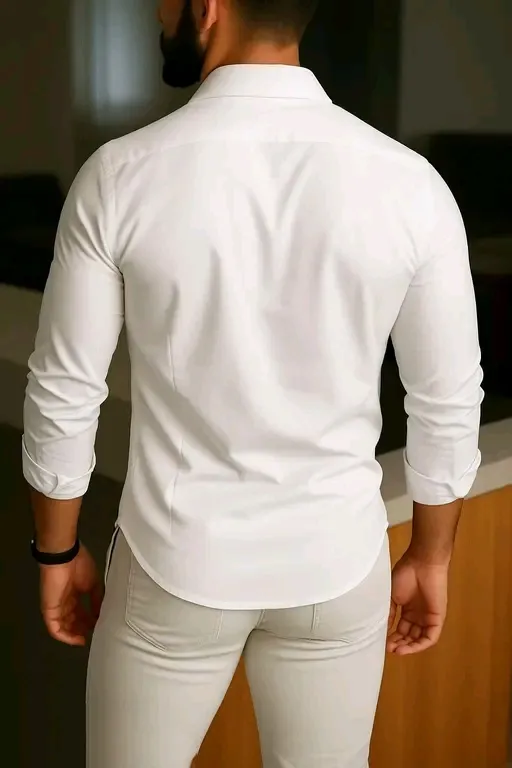 Men’s Solid Slim Fit Casual Shirt – Full Sleeve Cotton Blend Shirt for Daily & Party Wear